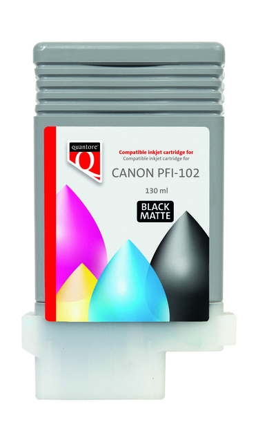 Inktcartridge Quantore Canon PFI-102 mat zwart