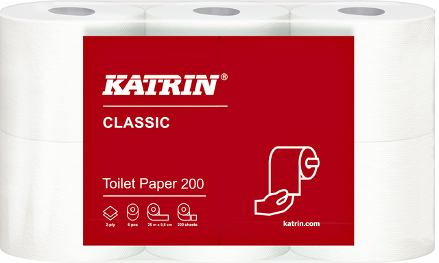 Toiletpapier Katrin 77152 Classic 200 2laags 48rollen